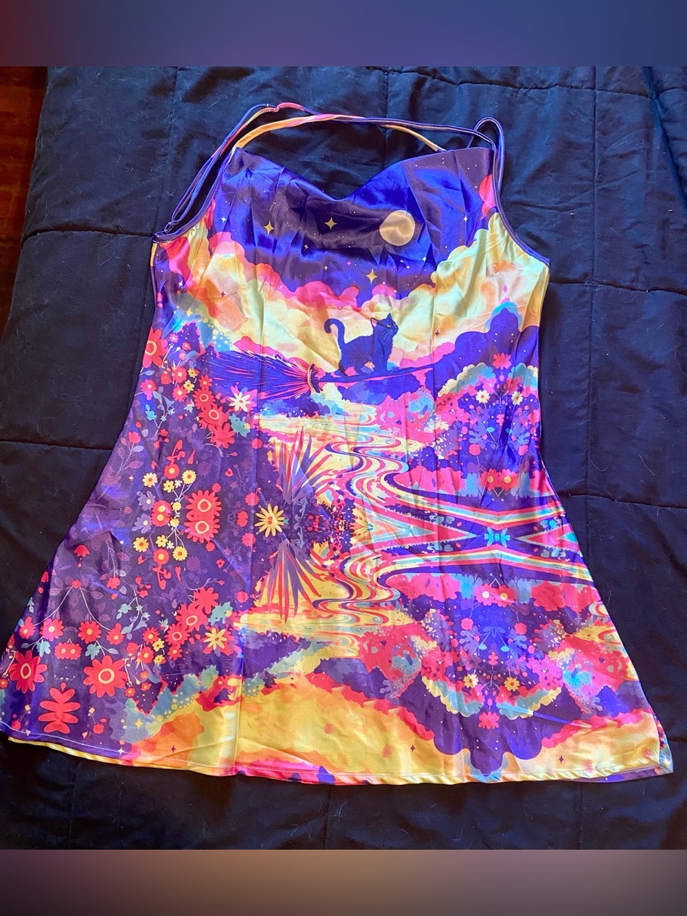 Purple Hecate Sat Sunset Trippy Mini Dress